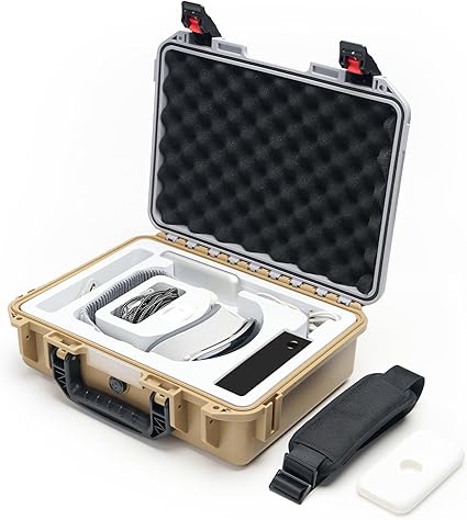 Travel-Friendly Features: With a sturdy handle, dual-lock design, and comfortable shoulder strap, the case ensures secure and easy portability, ideal for long trips.