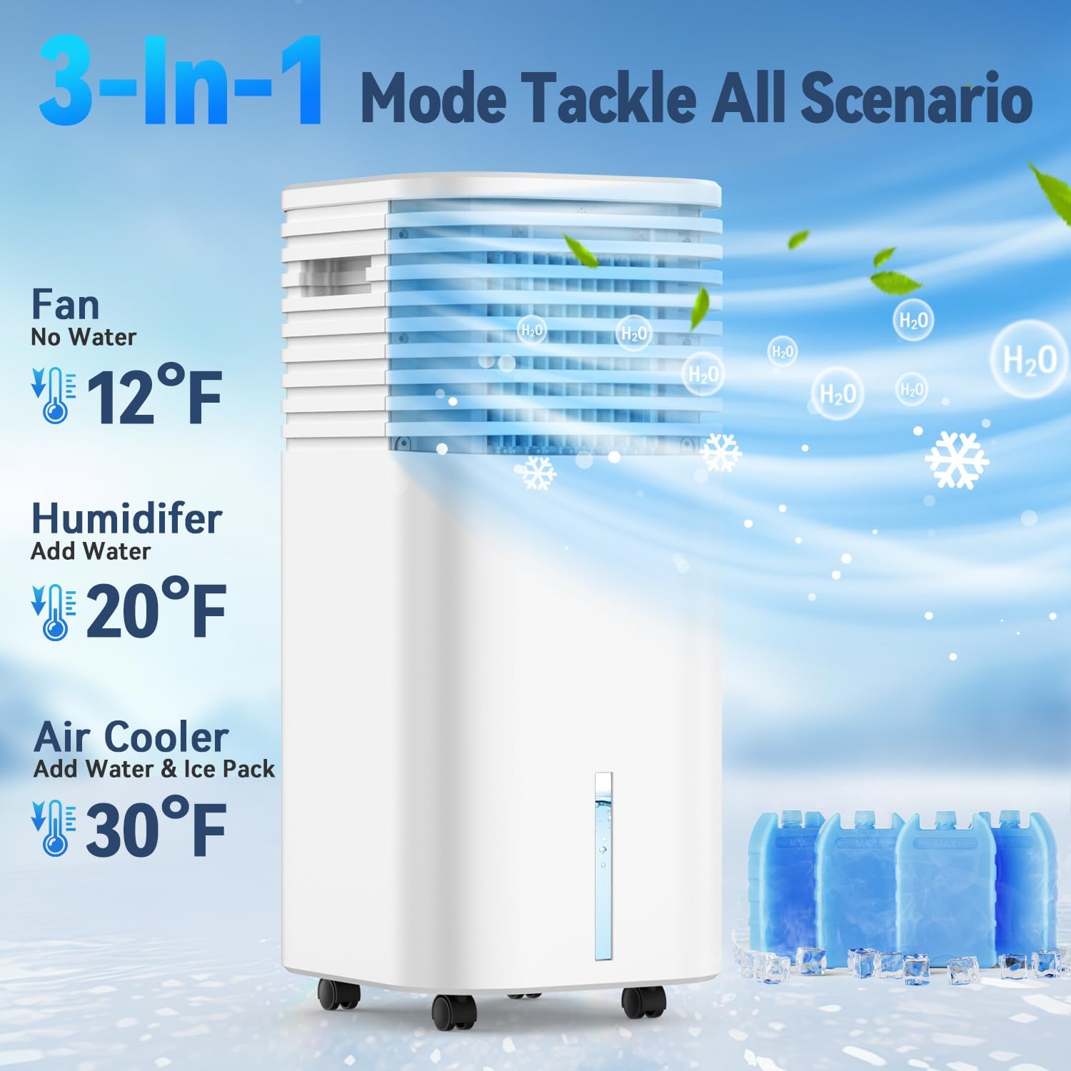 FANCOLE Windowless Portable