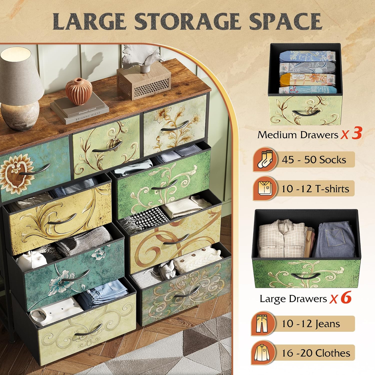 WLIVE 9-Drawer Dresser